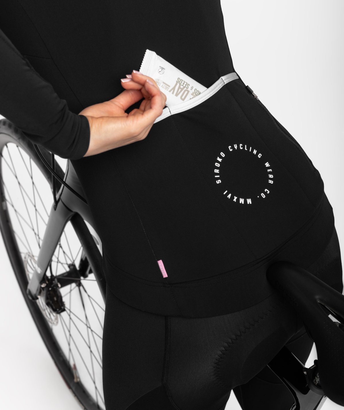 LangÃ¤rmliges Radtrikot Siroko SRX M4 Selva Negra fÃ¼r Damen