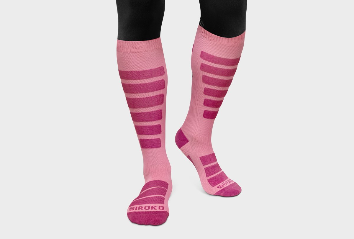 Snowboard- und Skisocken Siroko Aoraki Pink