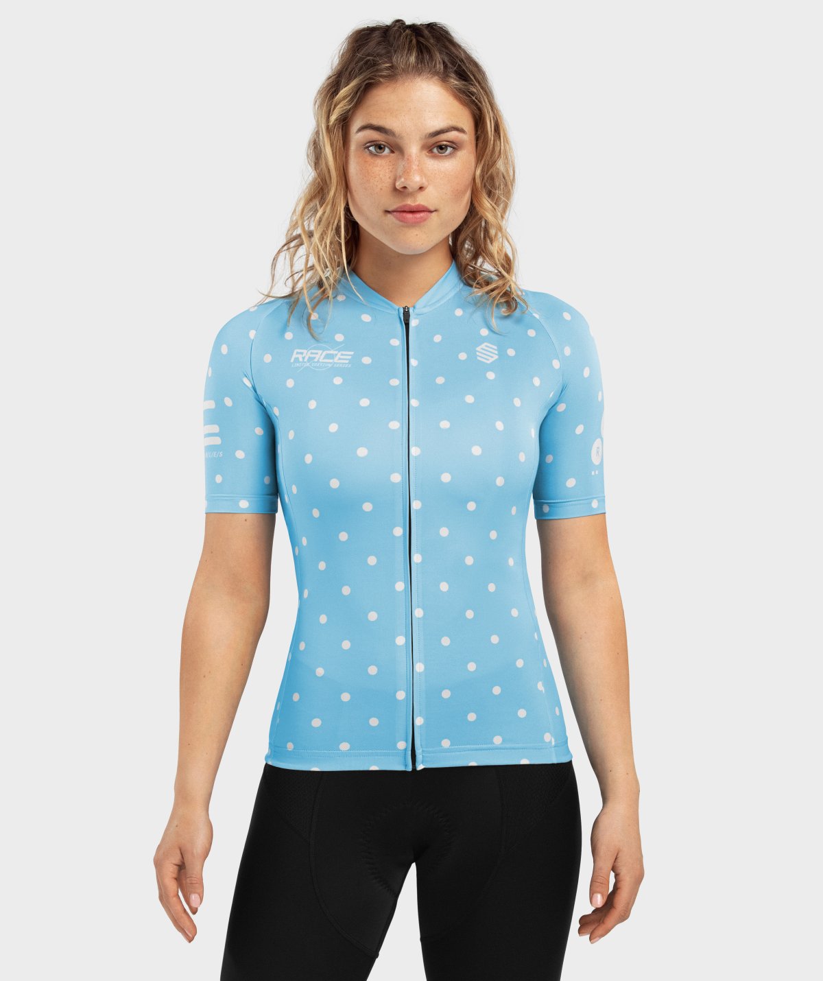 Biologisch abbaubares Radtrikot fÃ¼r Damen Siroko Race Dots