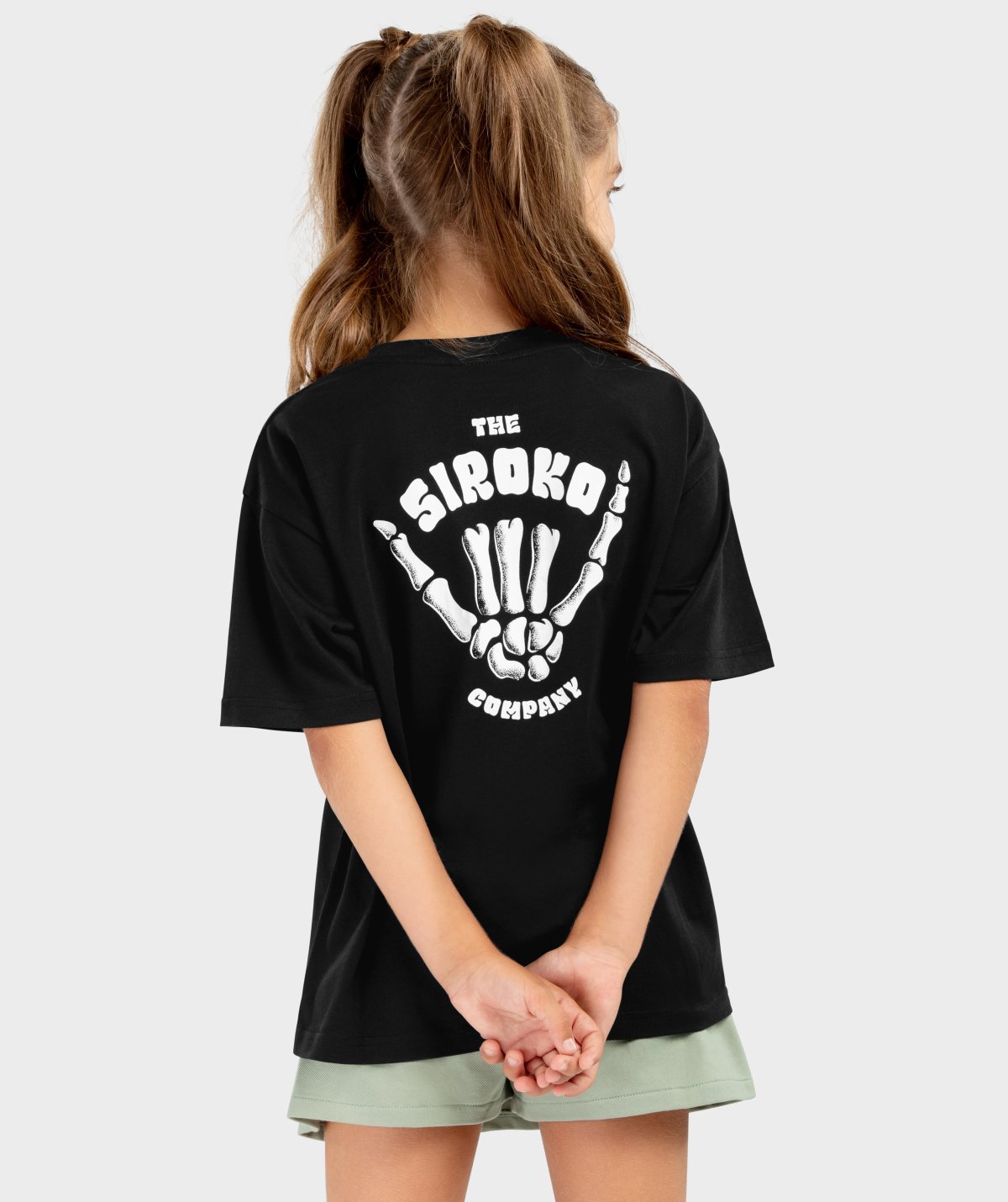 Kurzarmeliges T-Shirt fÃ¼r MÃ¤dchen Siroko Skeleton-G