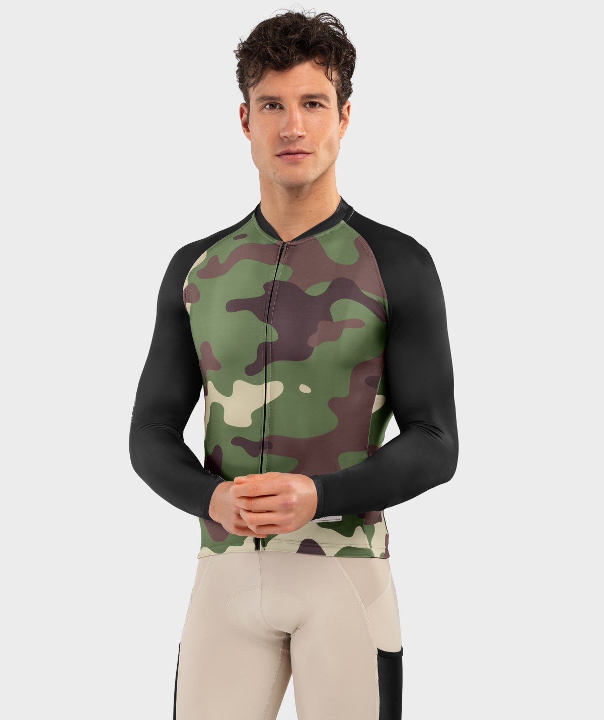 LangÃ¤rmliges Gravel-Radtrikot Siroko GM2 Camouflage