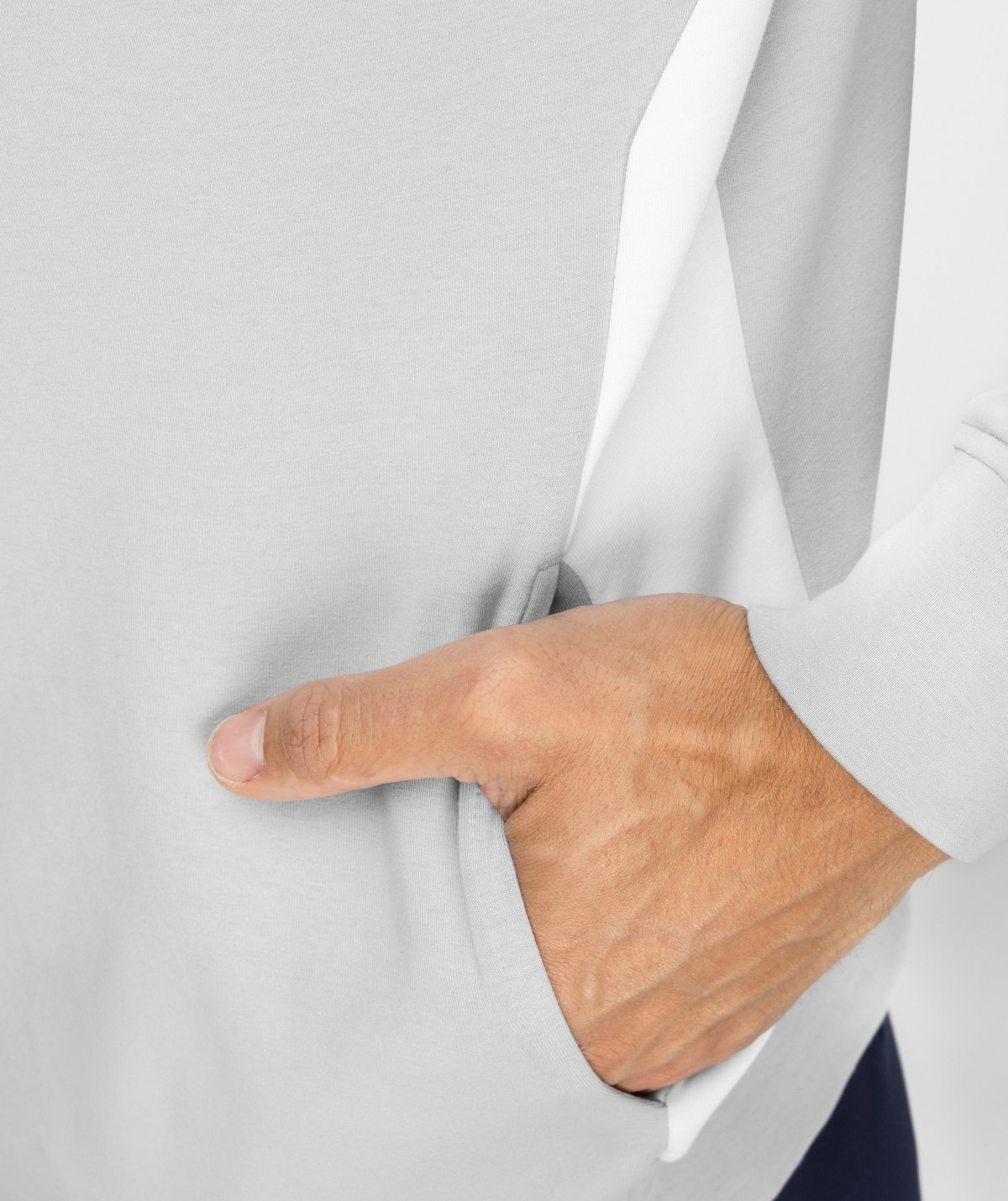 Divot Gray Herren-Golfpullover mit ViertelreiÃverschluss