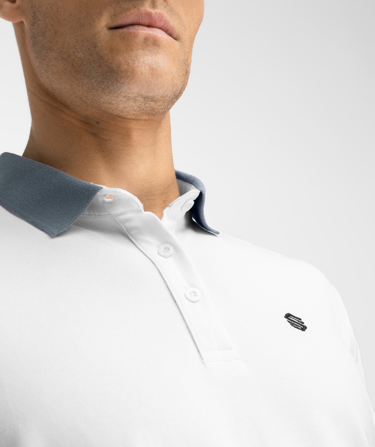 Pinehurst White PiquÃ©-Poloshirt Golf Herren