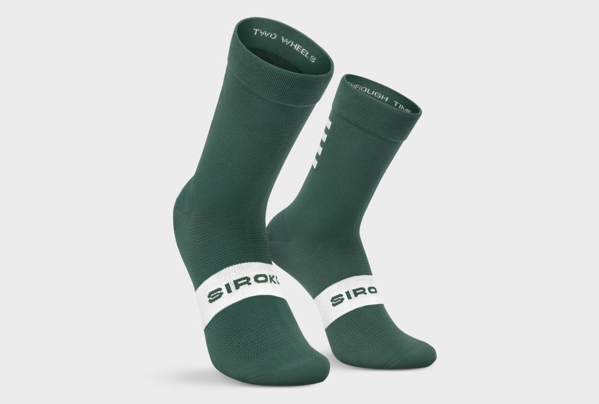 Fahrradsocken Siroko S1 Green Alpe d'Huez