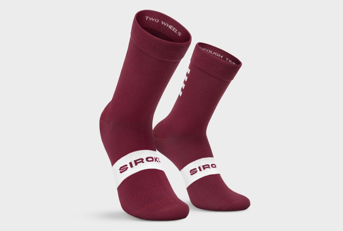 Fahrradsocken Siroko S1 Maroon Volata